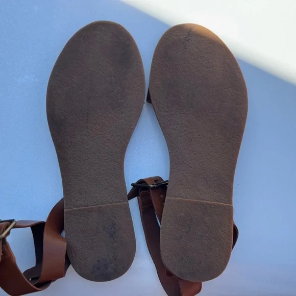 Madewell Women’s Boardwalk Ankle-Strap Sandals – English Saddle Brown – Size 9 - Picture 6 of 6